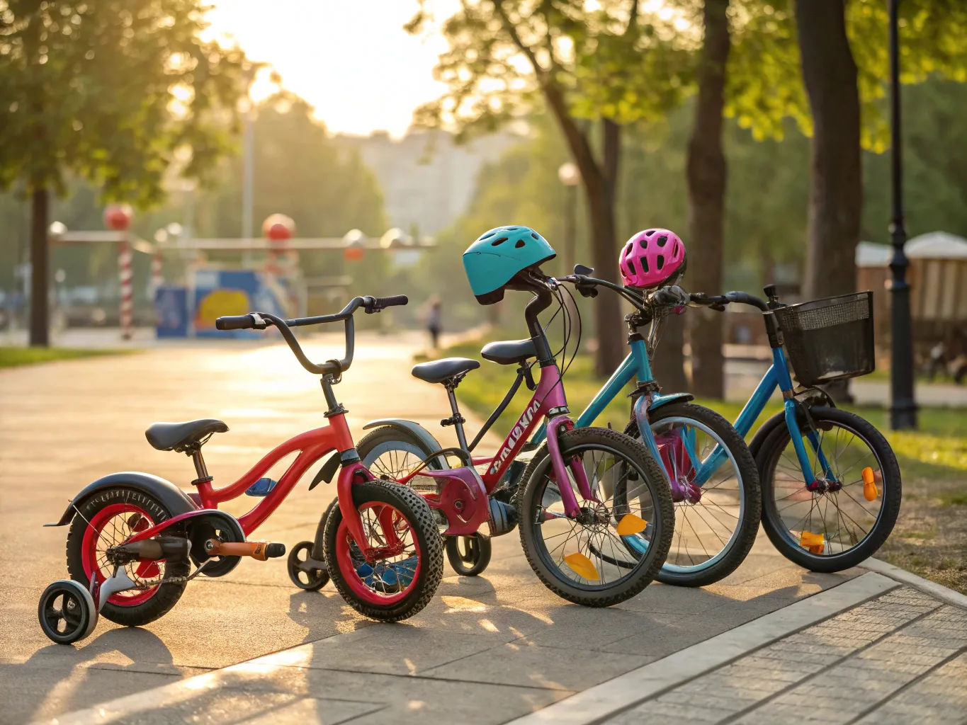 Familjeanpassade cyklar för vuxna och barn