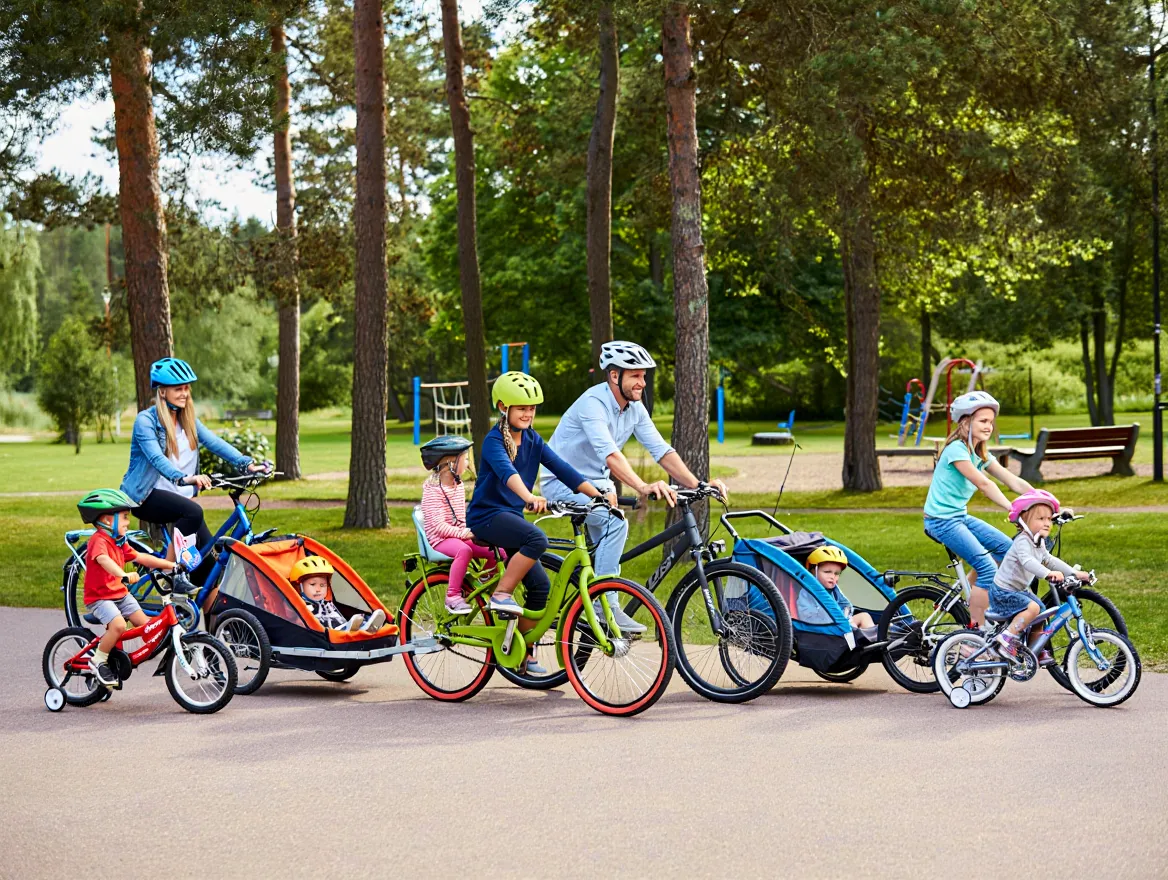 Sosolobi-teamet på cykeltur med sina familjer